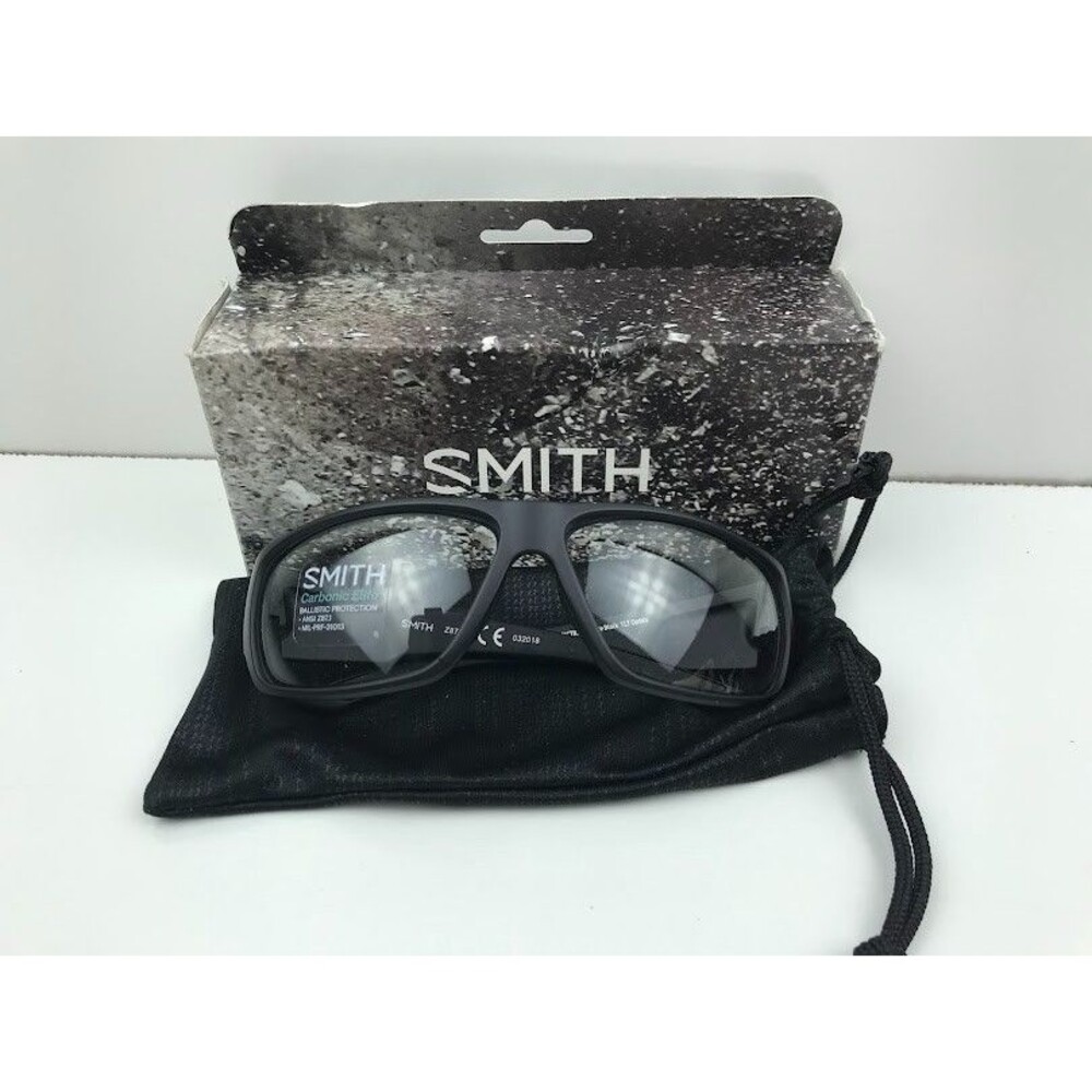 New SMITH OPTICS Eyeglasses DISCORD TACTICAL Matte Black w/ Clear ANSI Z87.1+